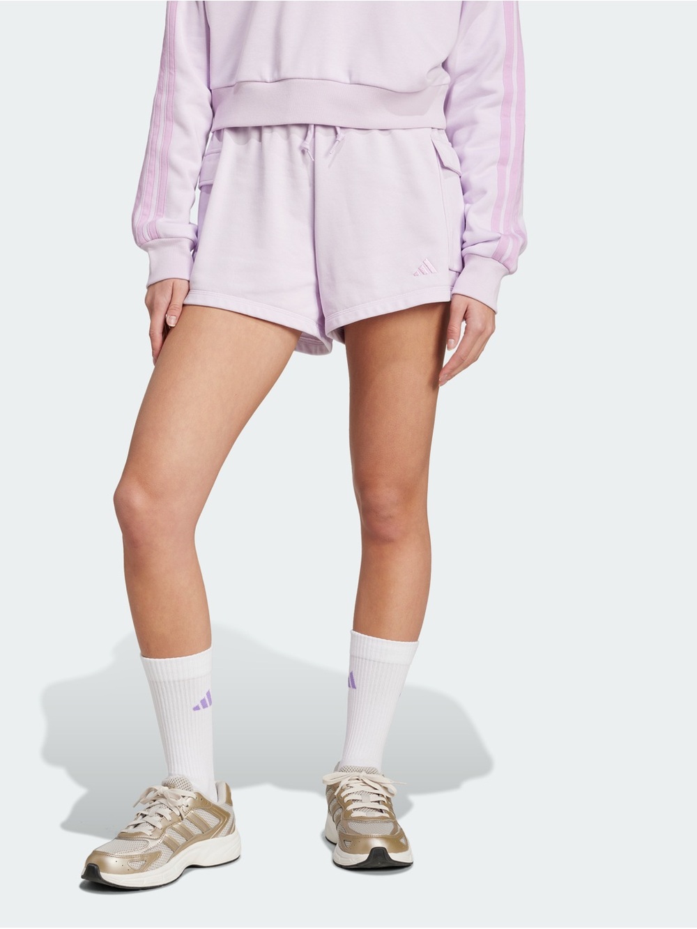 adidas Women’s Lavender Cargo Terry Shorts